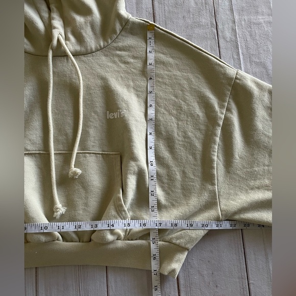🚨Levi's Laundry Day Cropped Hoodie Sweater Women’s L Relaxed Fit Grunge Lounge - Picture 11 of 12